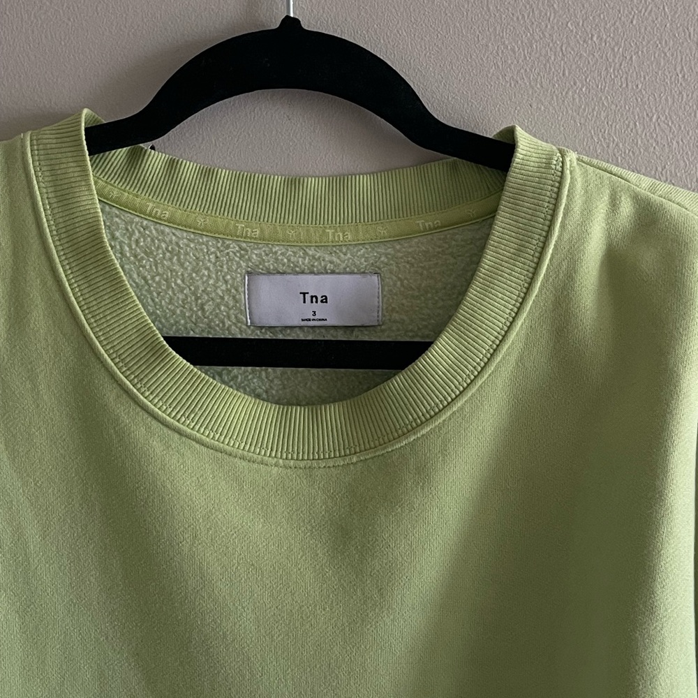 Aritzia TNA Green Crewneck Sweatshirt